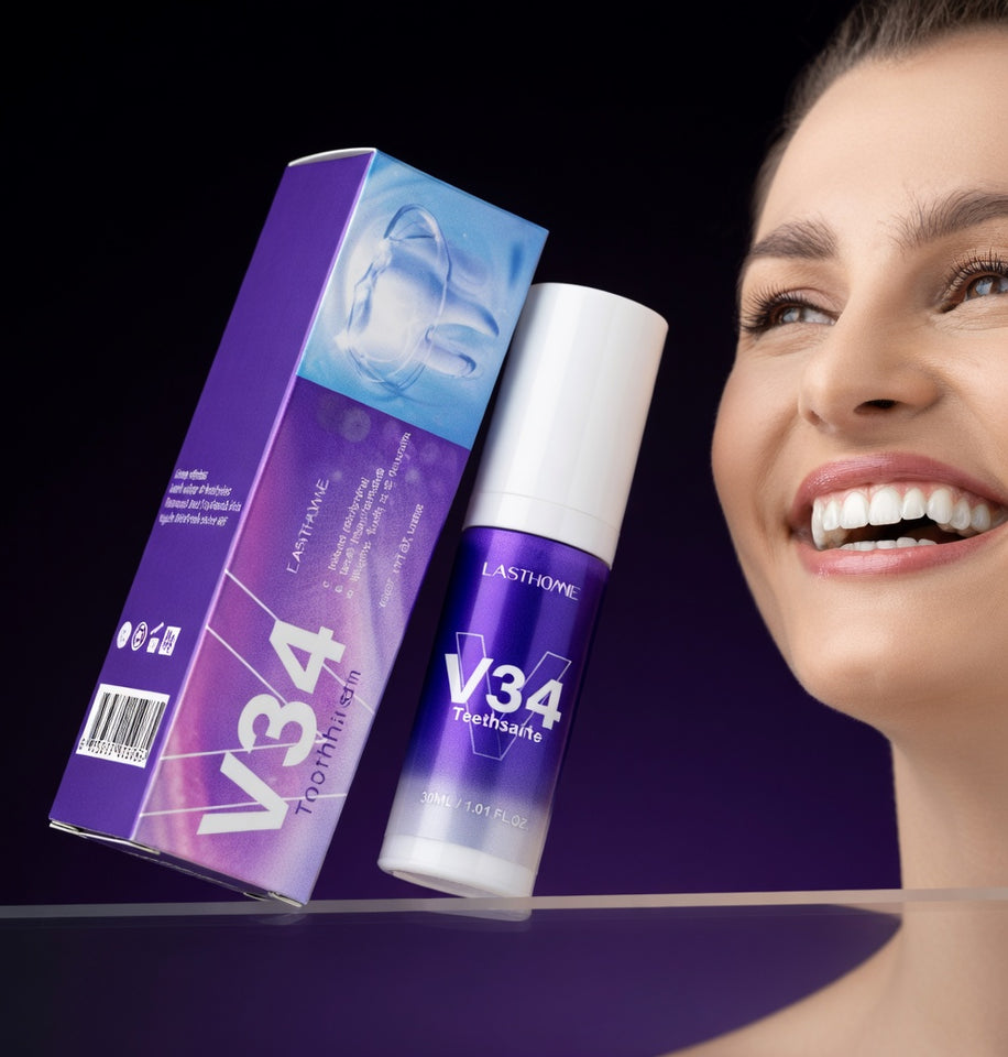 Corrector Dental V34 – Efecto Blanco Inmediato | Neutraliza el Tono Amarillo y Mejora tu Sonrisa en Segundos (30ml)